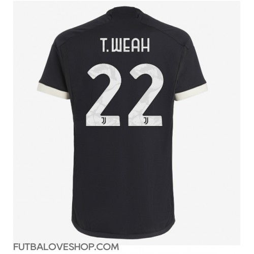Dres Juventus Timothy Weah #22 Tretina 2023-24 Krátky Rukáv